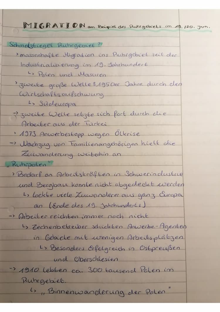 Know Migration am Beispiel des Ruhrgebiets im 19. /20. Jahrhundert thumbnail