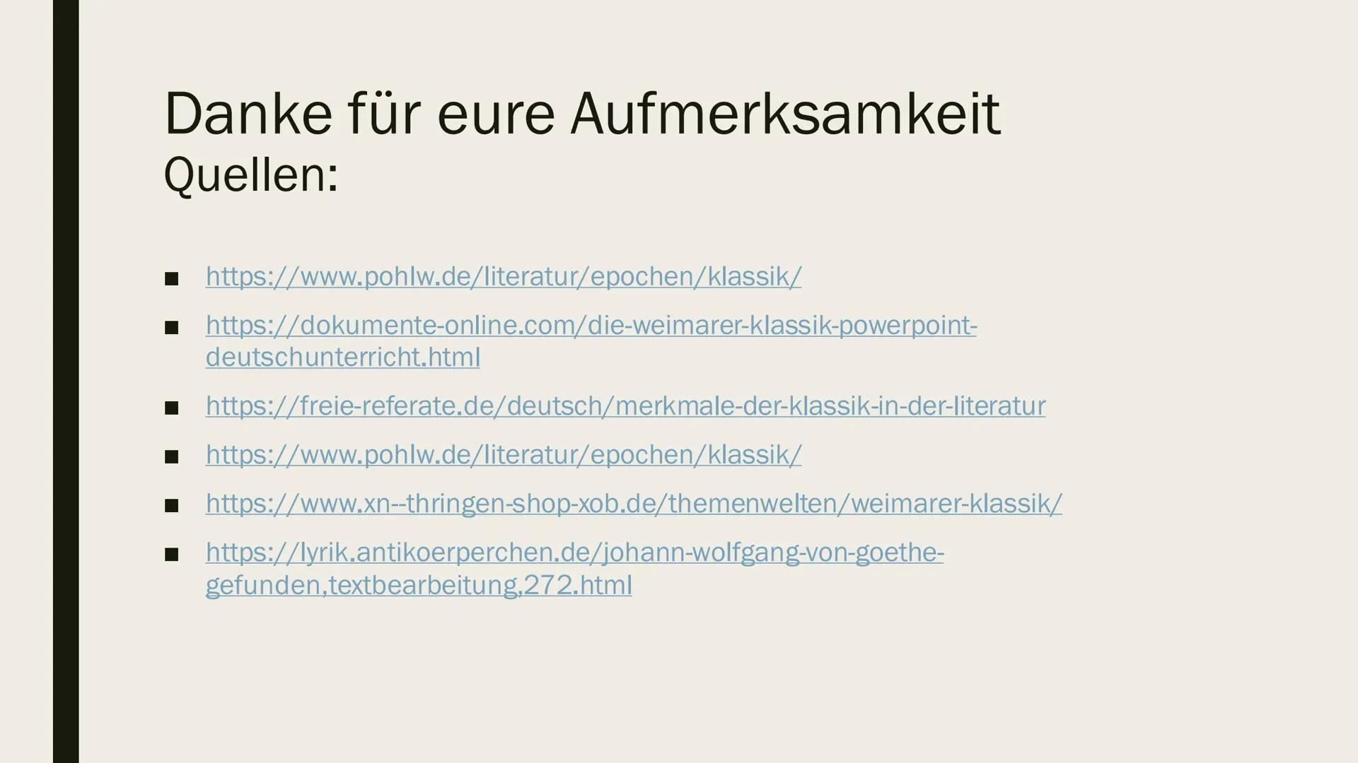 ୮
KLASSIK
(WEIMARER KLASSIK)
1786-(1805)1832 Inhalt
Merkmale
Historischer Kontext
■ Gesellschaft/Weltbild
Menschenbild
■ Drama und Schauspie