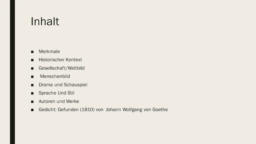 ୮
KLASSIK
(WEIMARER KLASSIK)
1786-(1805)1832 Inhalt
Merkmale
Historischer Kontext
■ Gesellschaft/Weltbild
Menschenbild
■ Drama und Schauspie