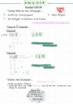 Know Physik lernzettel Q2 Schwingungen  thumbnail