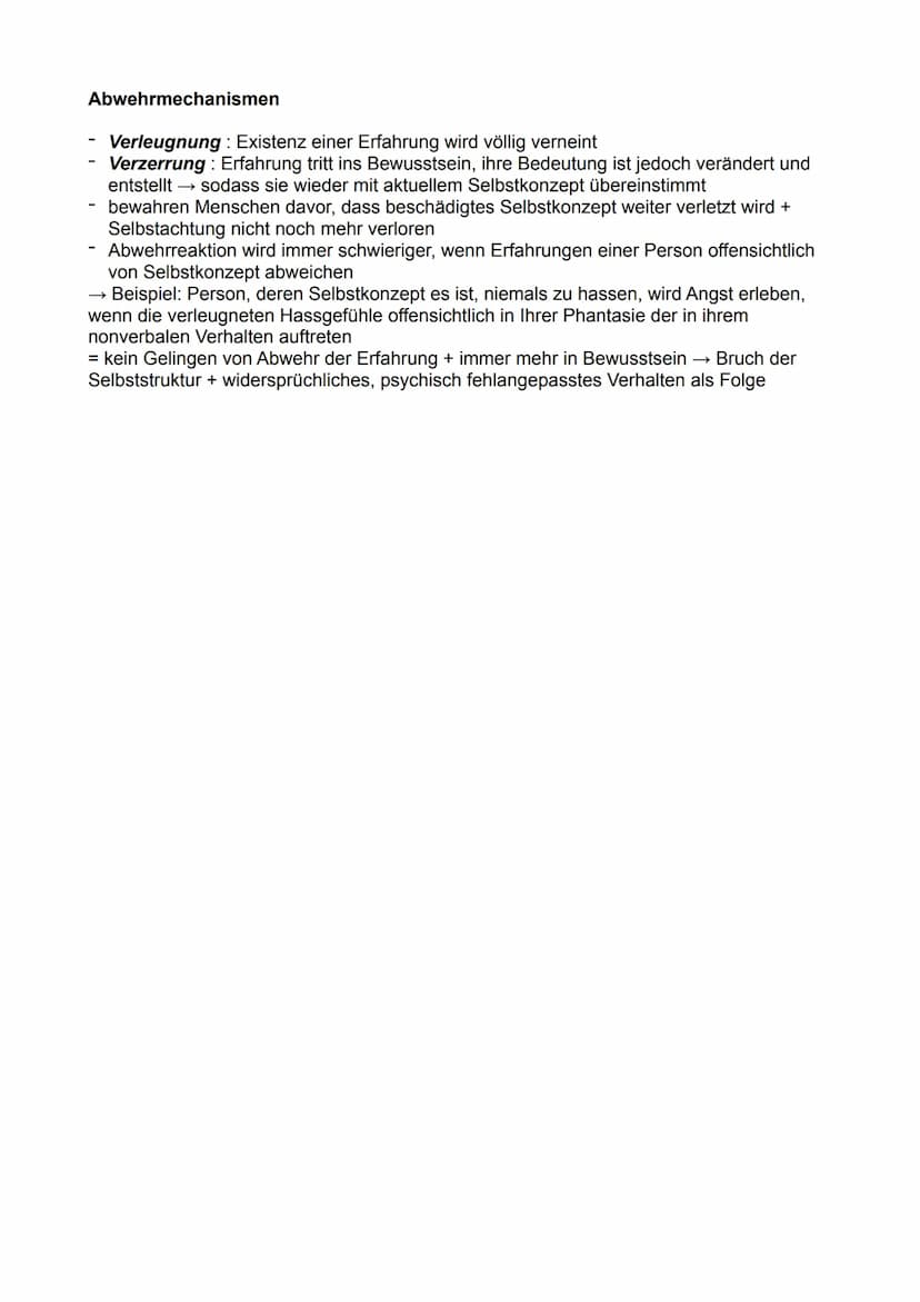 Psychologie Q2 Klausur - Übersicht
THEMEN
- Humanistische Psychologie (Definition, Menschenbild, Bedeutung und Methoden)
Personenzentrierte 