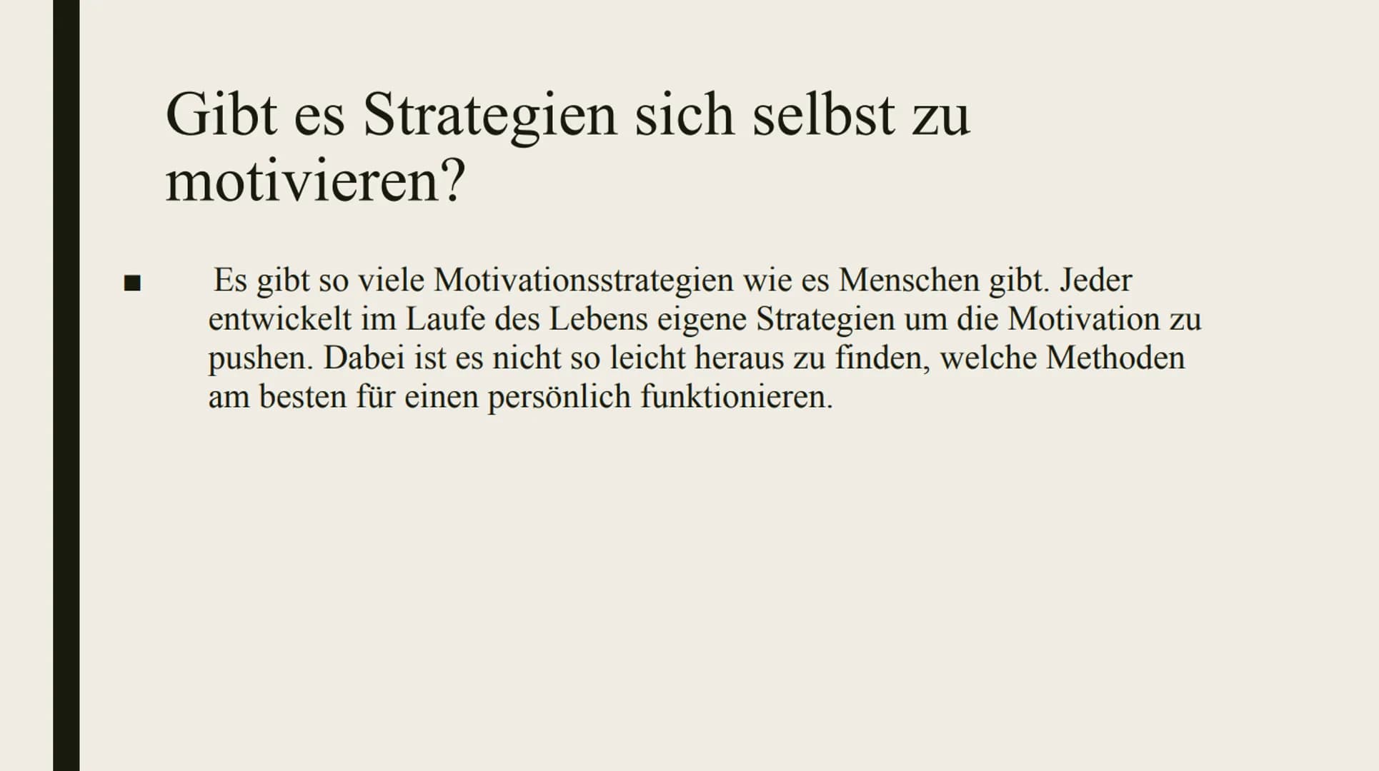 MOTIVATION UND
MOTIVE INHALTSVERZEICHNIS
-Definition
-Erklärung Motive
-Unterschied Motive und Motivation
-Lässt sich Motivation differenzie