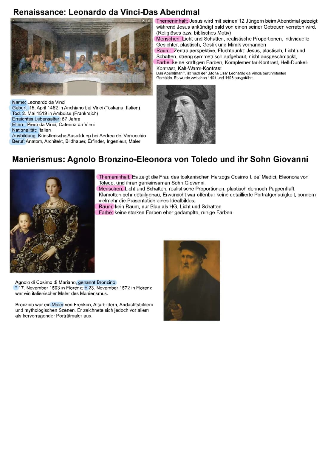 Das Abendmahl Leonardo da Vinci Analyse und Manierismus einfach erklärt