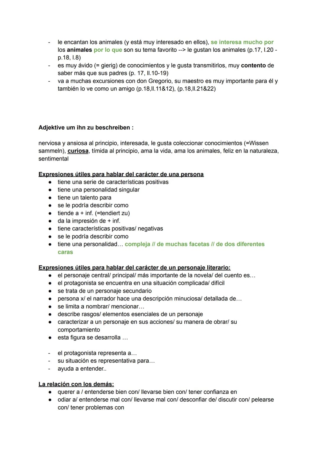 Conectores
Los conectores son palabras que conectan oraciones.
Ejemplos:
aunque obwohl
por eso = deshalb
de ese modo = auf diese Art
sin emb
