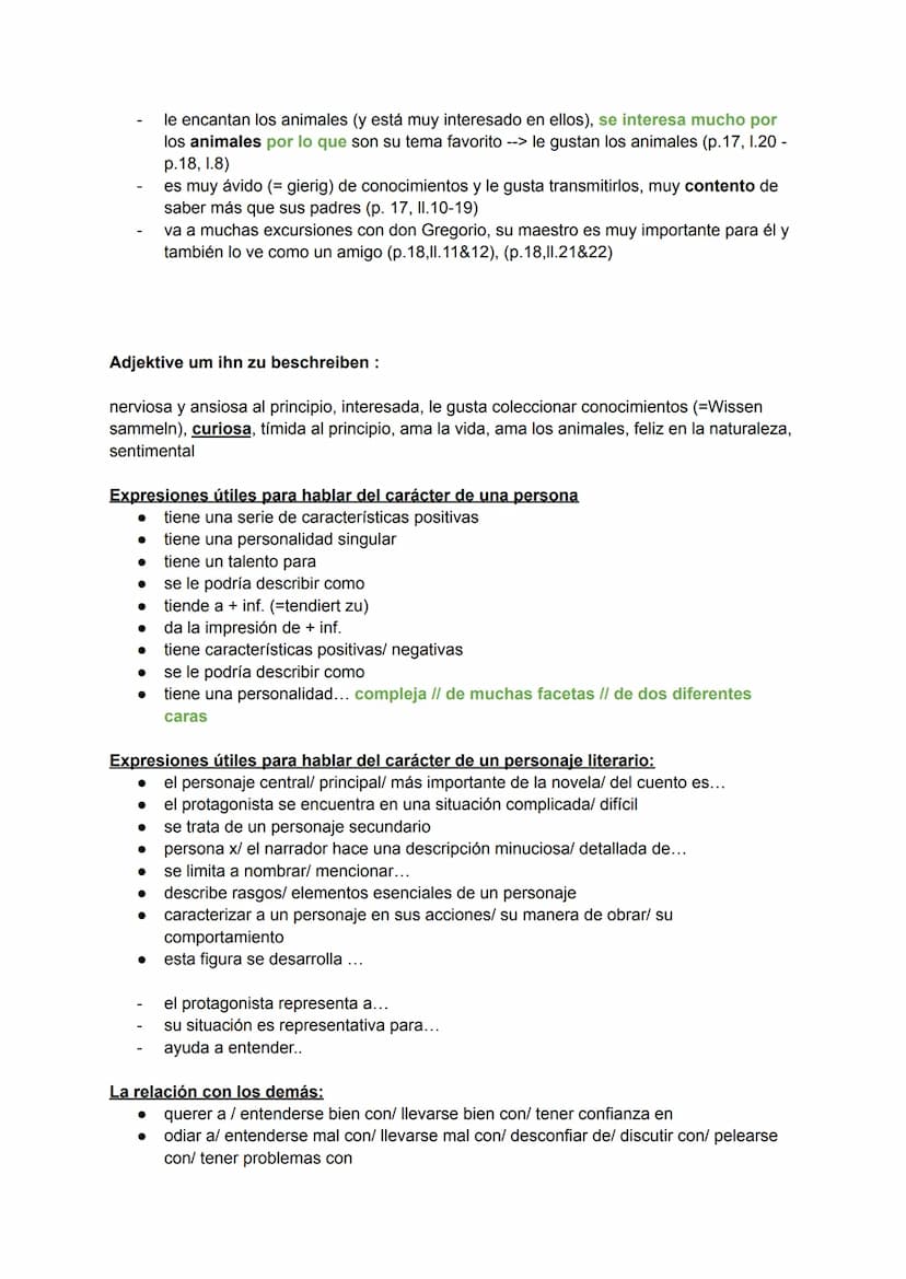 Conectores
Los conectores son palabras que conectan oraciones.
Ejemplos:
aunque obwohl
por eso = deshalb
de ese modo = auf diese Art
sin emb