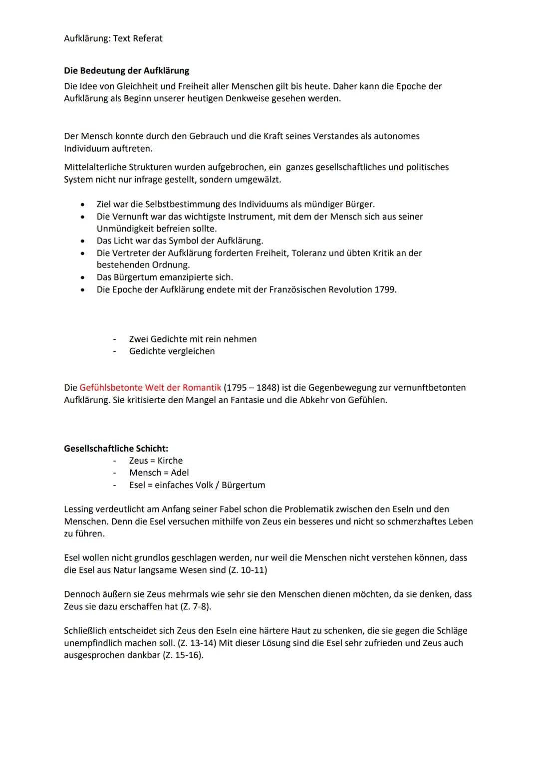 Gufklärung vs.
гд
Romantik:
Literatur und Sprache um 1800
Telly
Anu
BALA Aufklärung: Text Referat
Literaturepoche:
Zeitraum 1720-1800
Die Au