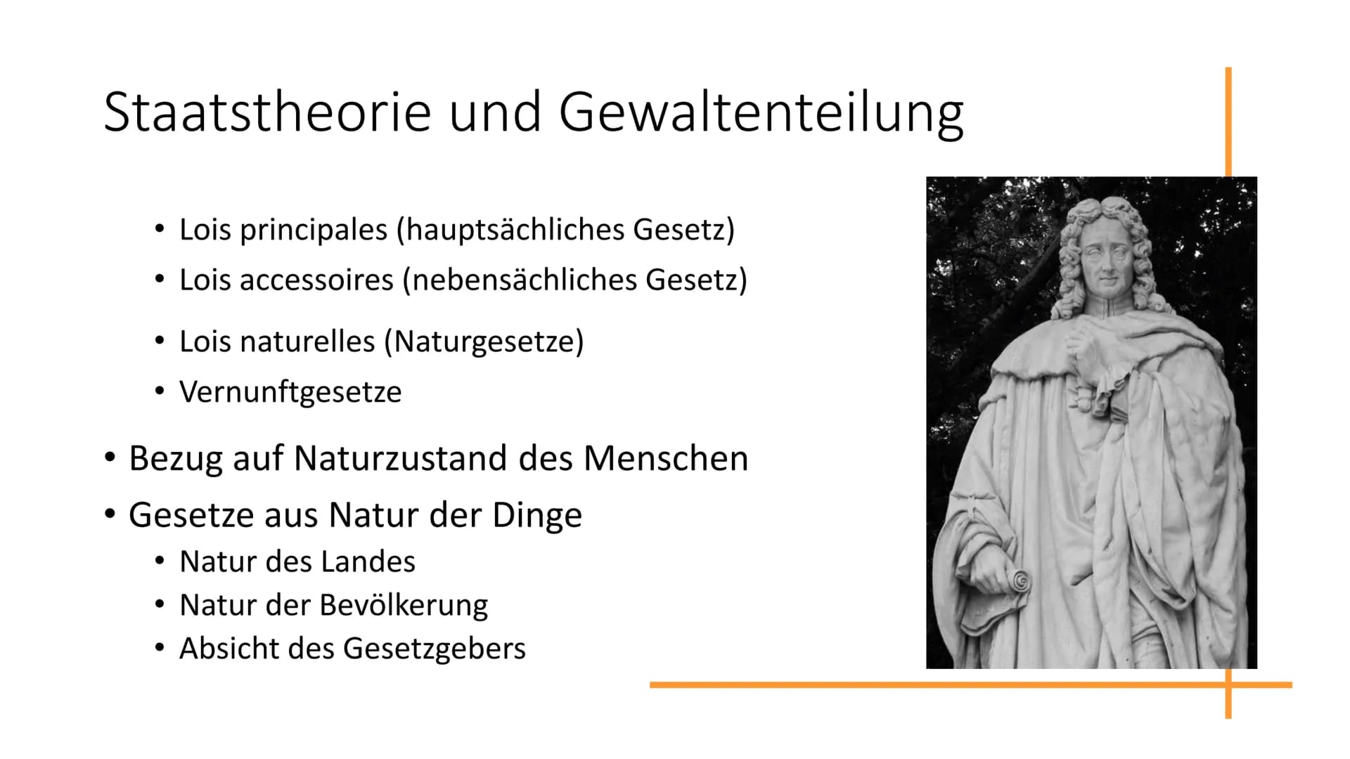 ,,Etwas ist nicht recht,
weil es Gesetz ist,
sondern es muss Gesetz
sein,
weil es recht ist."
(MONTESQUIEU)
GRW 12 Gliederung
●
●
●
Allgemei