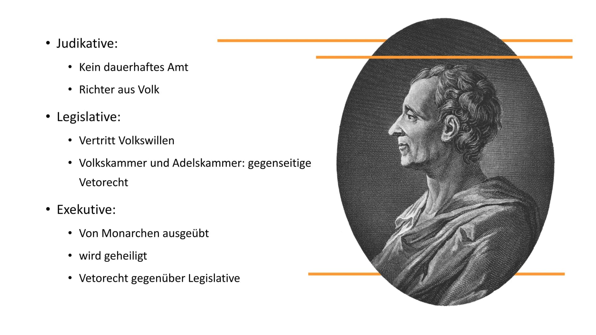 ,,Etwas ist nicht recht,
weil es Gesetz ist,
sondern es muss Gesetz
sein,
weil es recht ist."
(MONTESQUIEU)
GRW 12 Gliederung
●
●
●
Allgemei