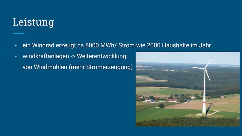 Windkraft
Lilith Hoß Was ist Windkraft?
produziert elektrische Energie
gewonnen durch Windkraftanlagen
→ umweltfreundliche Alternative
um St
