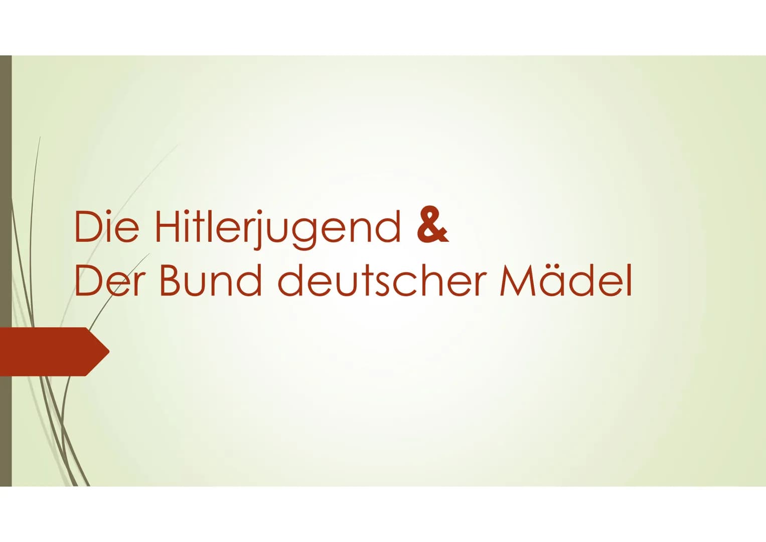 Die Hitlerjugend &
Der Bund deutscher Mädel Gliederung
➡ Die NS-Jugendorganisation
Aufgliederung
➡ Allgemein
➡ Böblingen/Sindelfingen
Hitler