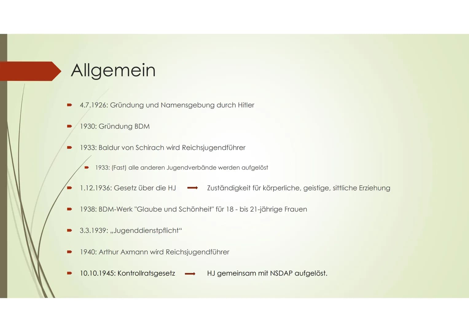 Die Hitlerjugend &
Der Bund deutscher Mädel Gliederung
➡ Die NS-Jugendorganisation
Aufgliederung
➡ Allgemein
➡ Böblingen/Sindelfingen
Hitler