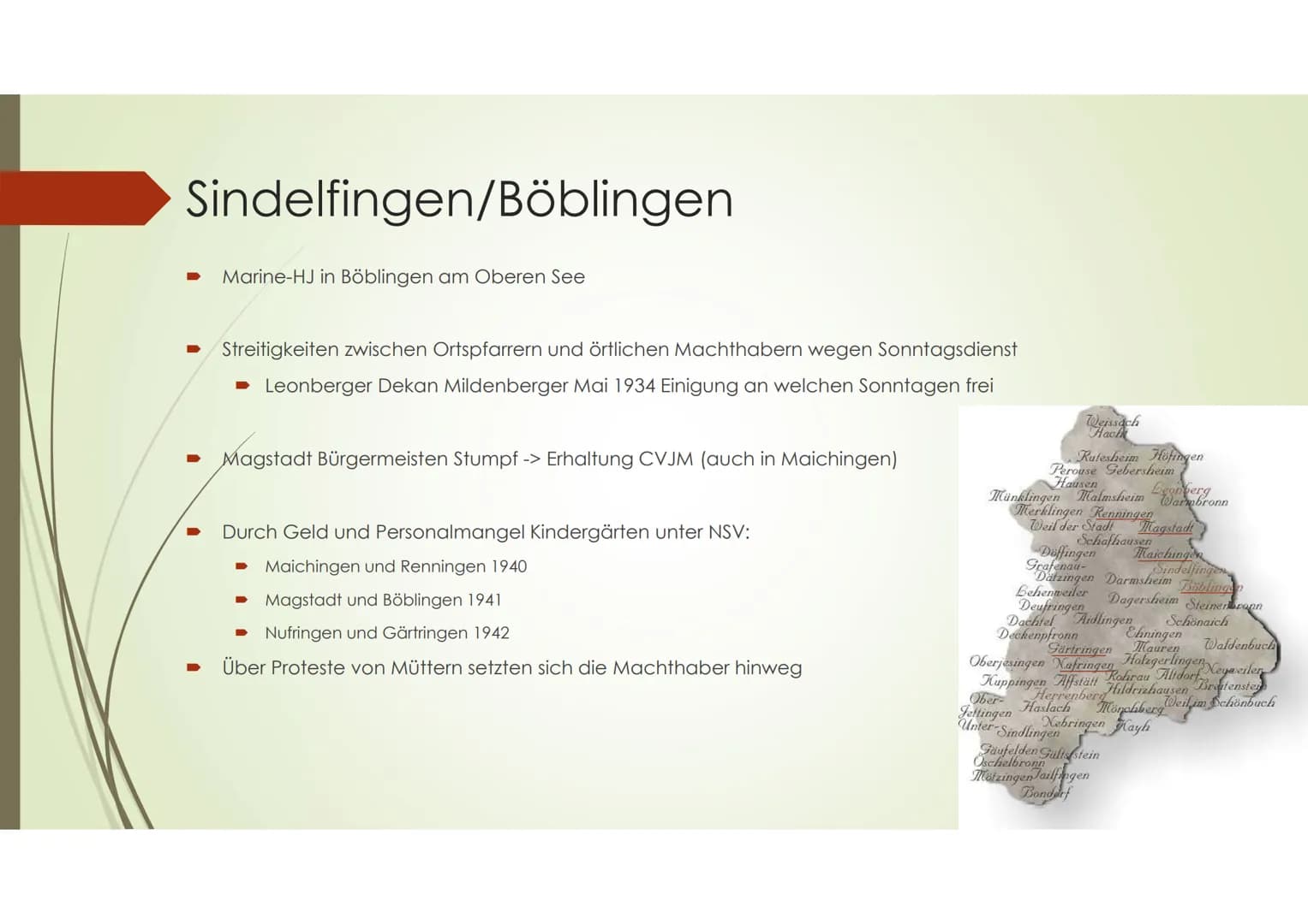 Die Hitlerjugend &
Der Bund deutscher Mädel Gliederung
➡ Die NS-Jugendorganisation
Aufgliederung
➡ Allgemein
➡ Böblingen/Sindelfingen
Hitler