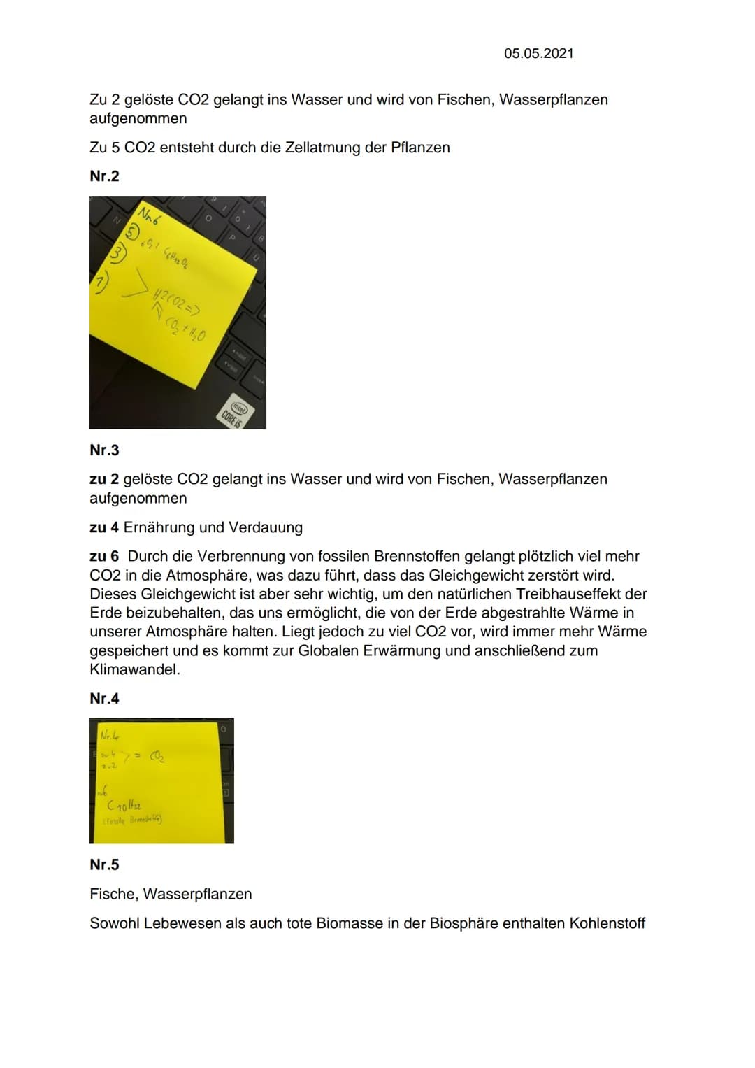 S.283/282
Kohlenstoffkreislauf
05.05.2021
Nr.1
In der Abbildung 2 ist ein Kohlenstoffkreislauf aus dem Ökostroms zu erkennen. Der
Kohlenstof