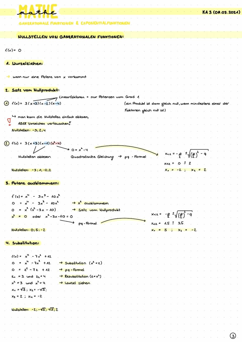 mathe
mate
GANZRATIONALE FUNKTIONEN & EXPONENTIALFUNKTIONEN
POTENZFUNKTIONEN:
FUNKTIONSGLEICHUNG: f(x) = a:x"
POTENZGESETZE:
MULTIPLIKATION 