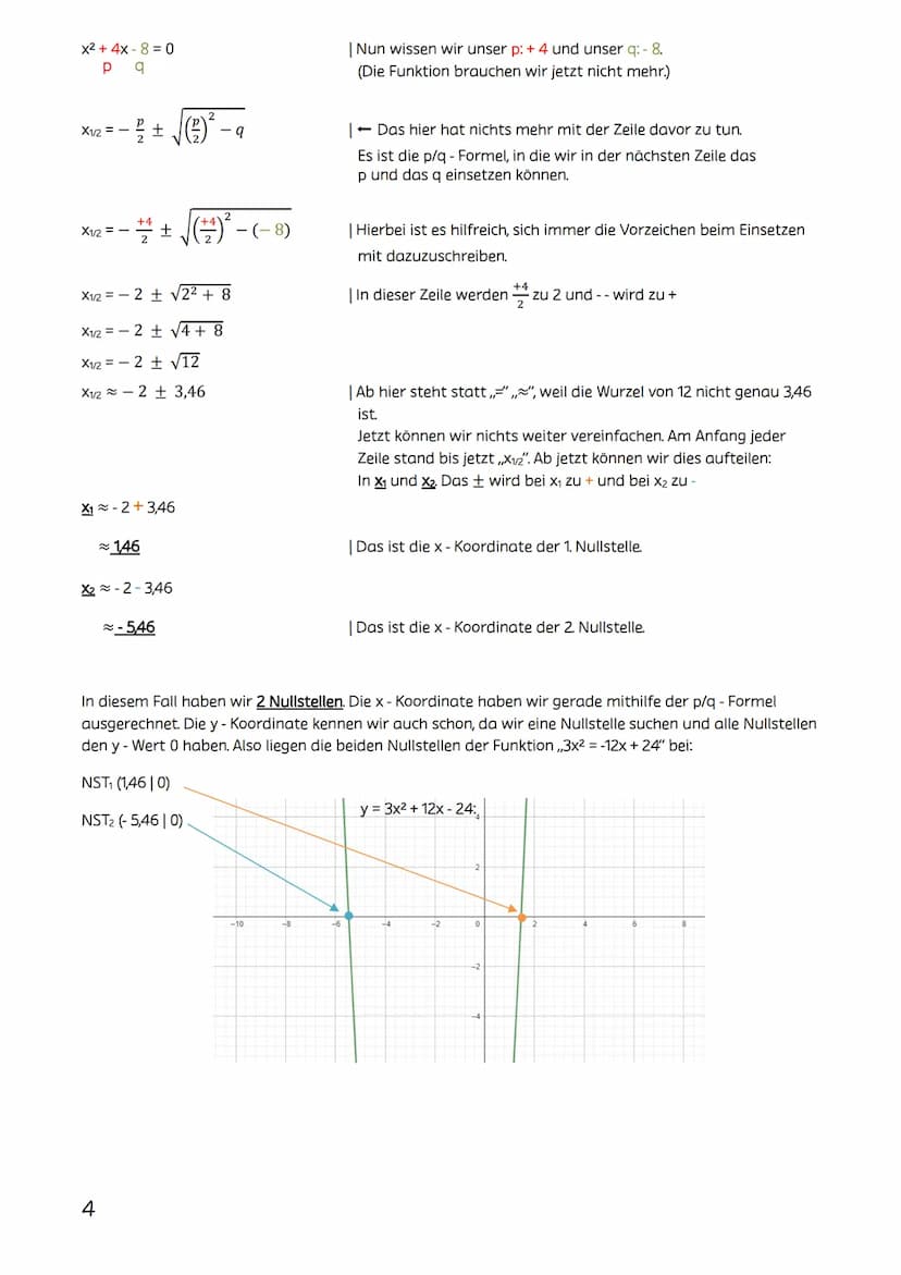 Mathe Arbeit Lernzettel Klasse 9-2. Halbjahr
Themen:
1. Darstellungsformen von Parabeln
2. Quadratische Ergänzung
3. Scheitelpunktform Allge