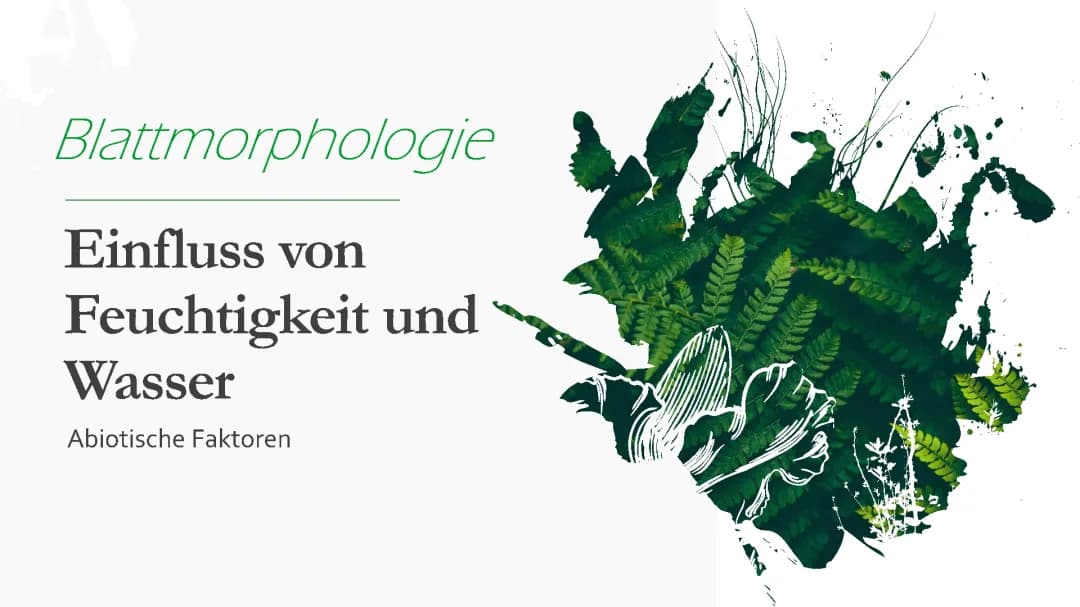 Blattmorphologie