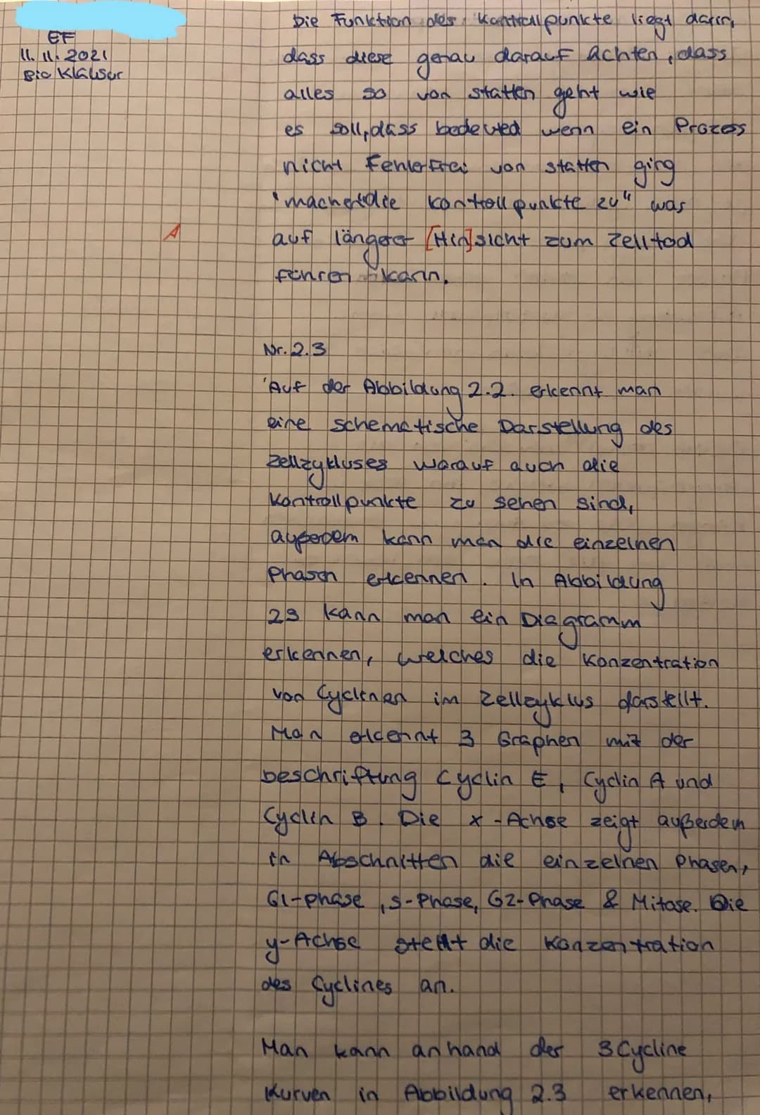 EF Biologie GK 3 -
Material 2.2: Der Zellzyklus
Der Prozess der Zellverdopplung setzt sich aus der Mitose und der Interphase zusammen. Die
I