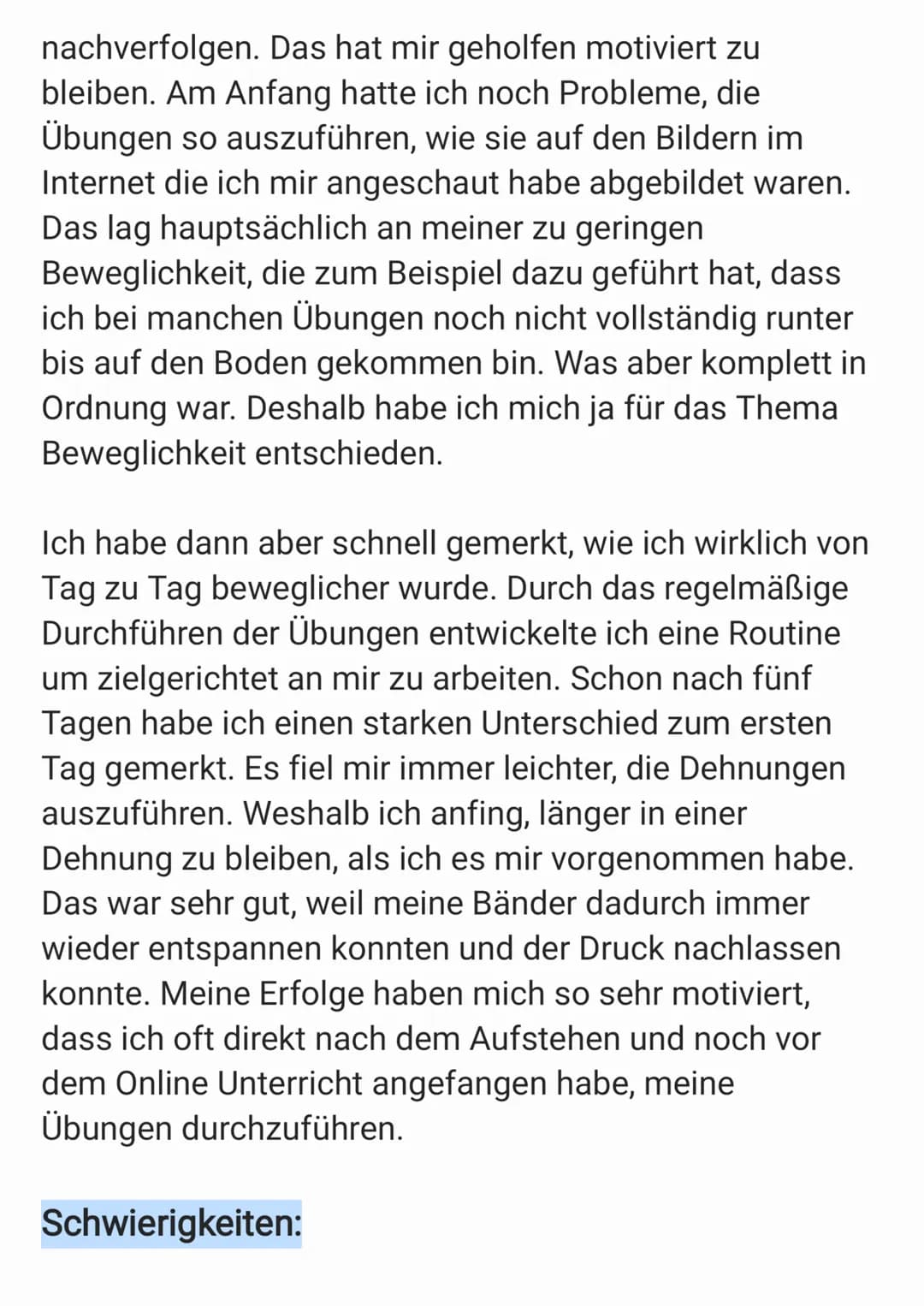 Beweglichkeit
fo**9)
}
a ~Reflexion Lernaufgabe~
Mein Thema: Beweglichkeit
1. Die theorethische Auseinandersetzung mit der
Lernaufgabe
Nachd