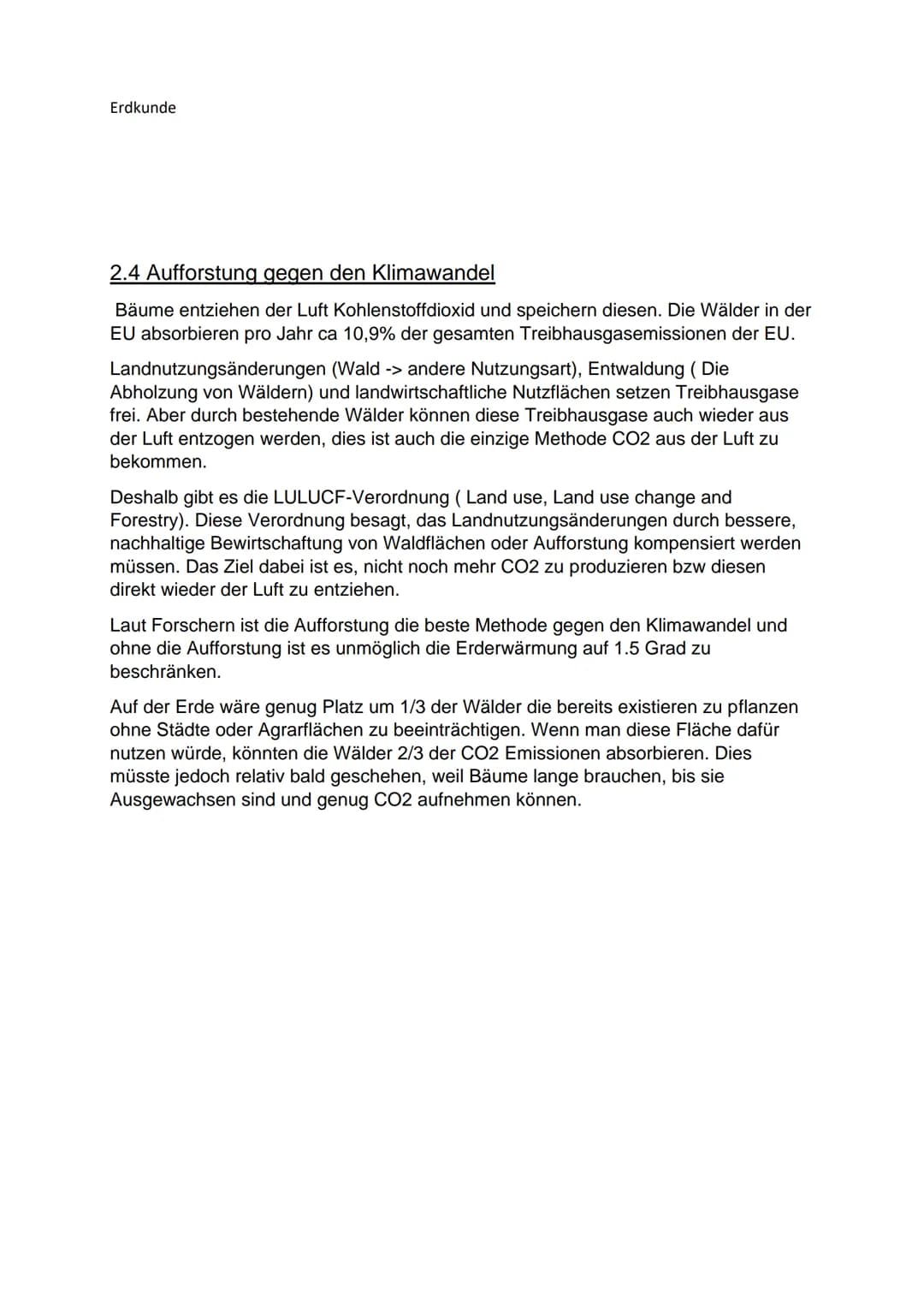 Erdkunde
Schriftliche Ausarbeitung
Maßnahmen gegen Treibhausemissionen
CO2 Ausstoß
Gliederung:
1. Pariser Abkommen
2. Maßnahmen
2.1 Das EU-E