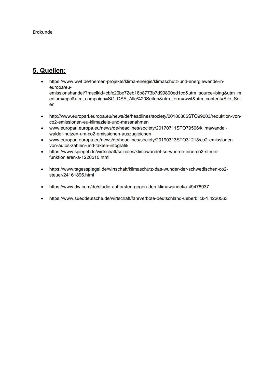 Erdkunde
Schriftliche Ausarbeitung
Maßnahmen gegen Treibhausemissionen
CO2 Ausstoß
Gliederung:
1. Pariser Abkommen
2. Maßnahmen
2.1 Das EU-E