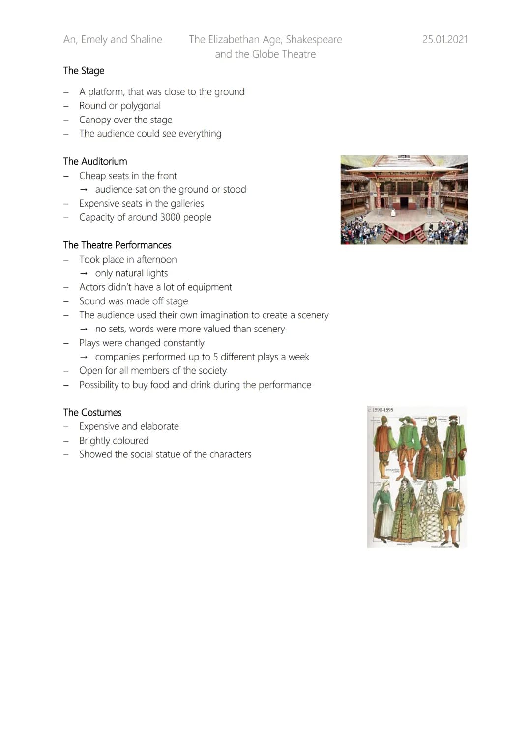 An, Emely and Shaline
The Elizabethan Age, Shakespeare
and the Globe Theatre
→
The Renaissance and Elizabethan Age
England in the 16th centu
