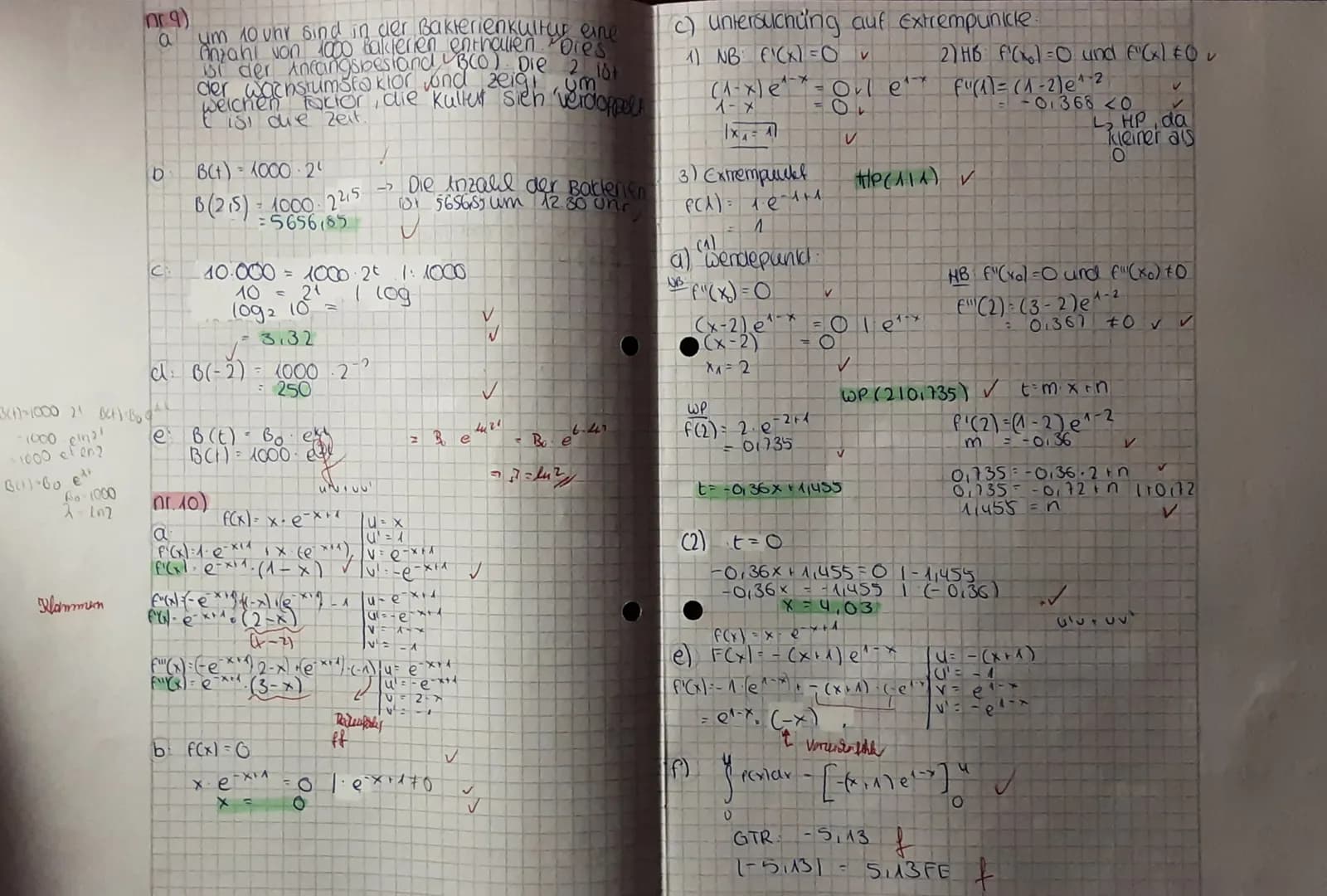 Dr. A)
a
b
Taschenrechner freier Teil
V
f(x) = (2x ³ + 5) x ²
f(x)-6x². x² + 2x³+5)2x
f(x) = 7x² + 2x³ + 10 x
f'(x) = 2x³ + 7x² +10x
U
V
f(x