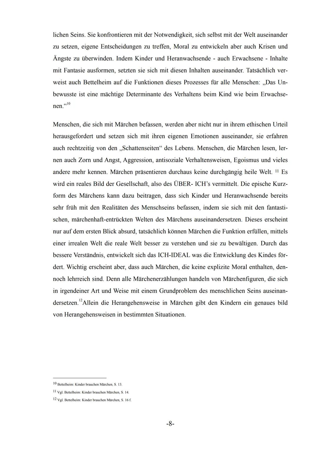 Untersuchung des Einflusses von Märchen auf die Moralent-
wicklung (psychosexuelle Entwicklung) der Kinder anhand von
„Hänsel und Gretel“

M