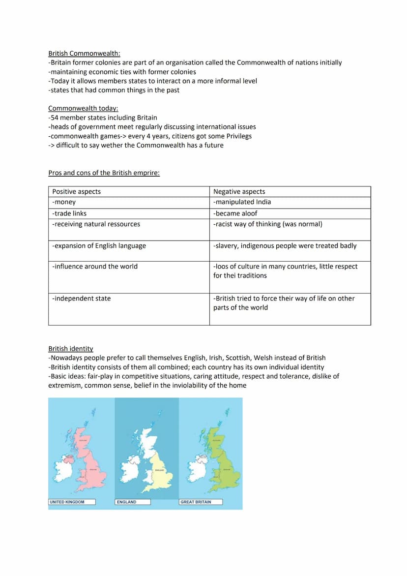 Englisch Kommunikationsprüfung:
1.British Empire
Reasons for empire-building:
-Britain is an island -> long seafaring nation -> first explor