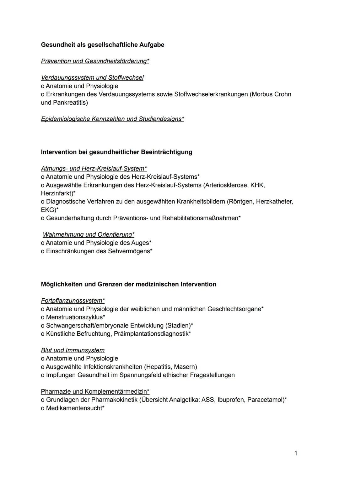 Hisjona B.
Lernzettel GEW
ABITUR 2022 Gesundheit als gesellschaftliche Aufgabe
Prävention und Gesundheitsförderung*
Verdauungssystem und Sto