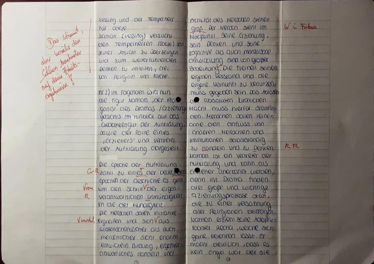 hartnäckig. Er gibt nicht auf.
(vgl. 2.1304f.) Nun folgt die
thonfliktlösung. Nathan bielet
dem Tempelherrn eine Freund
Schaft" (Uge 2 130 u