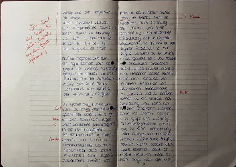 hartnäckig. Er gibt nicht auf.
(vgl. 2.1304f.) Nun folgt die
thonfliktlösung. Nathan bielet
dem Tempelherrn eine Freund
Schaft" (Uge 2 130 u
