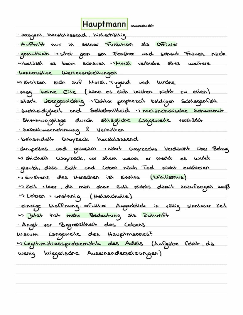Figurenkonstellation:
Andres
·•Kamerad
•Sorgt sich um
Woyzecks psych.
Zustand.
Doktor
nutzt
Woyzecks Situation.
(Experiment)
aus.
sieht Woyz