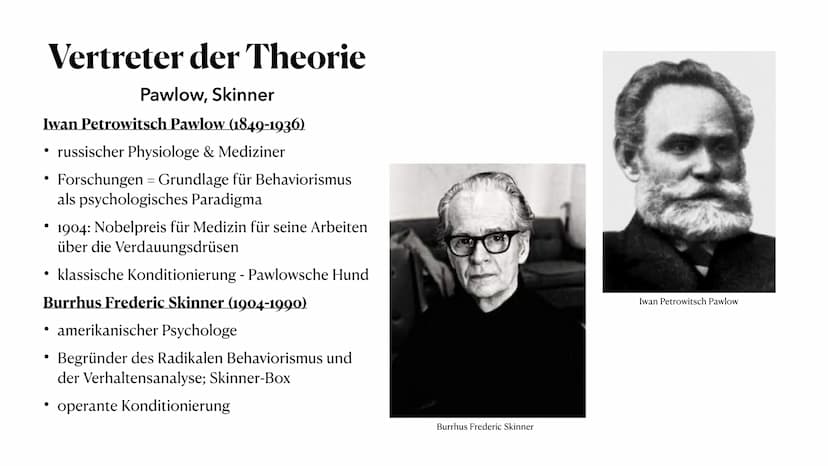 Behaviorismus
Theorie zum Spracherwerb
Jasmina Plum, 01.06.2023 ●
●
die Vertreter der Theorie
• Behaviorismus - Was ist das eigentlich?
Besp