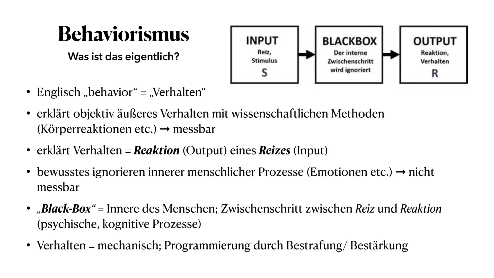 Behaviorismus
Theorie zum Spracherwerb
Jasmina Plum, 01.06.2023 ●
●
die Vertreter der Theorie
• Behaviorismus - Was ist das eigentlich?
Besp