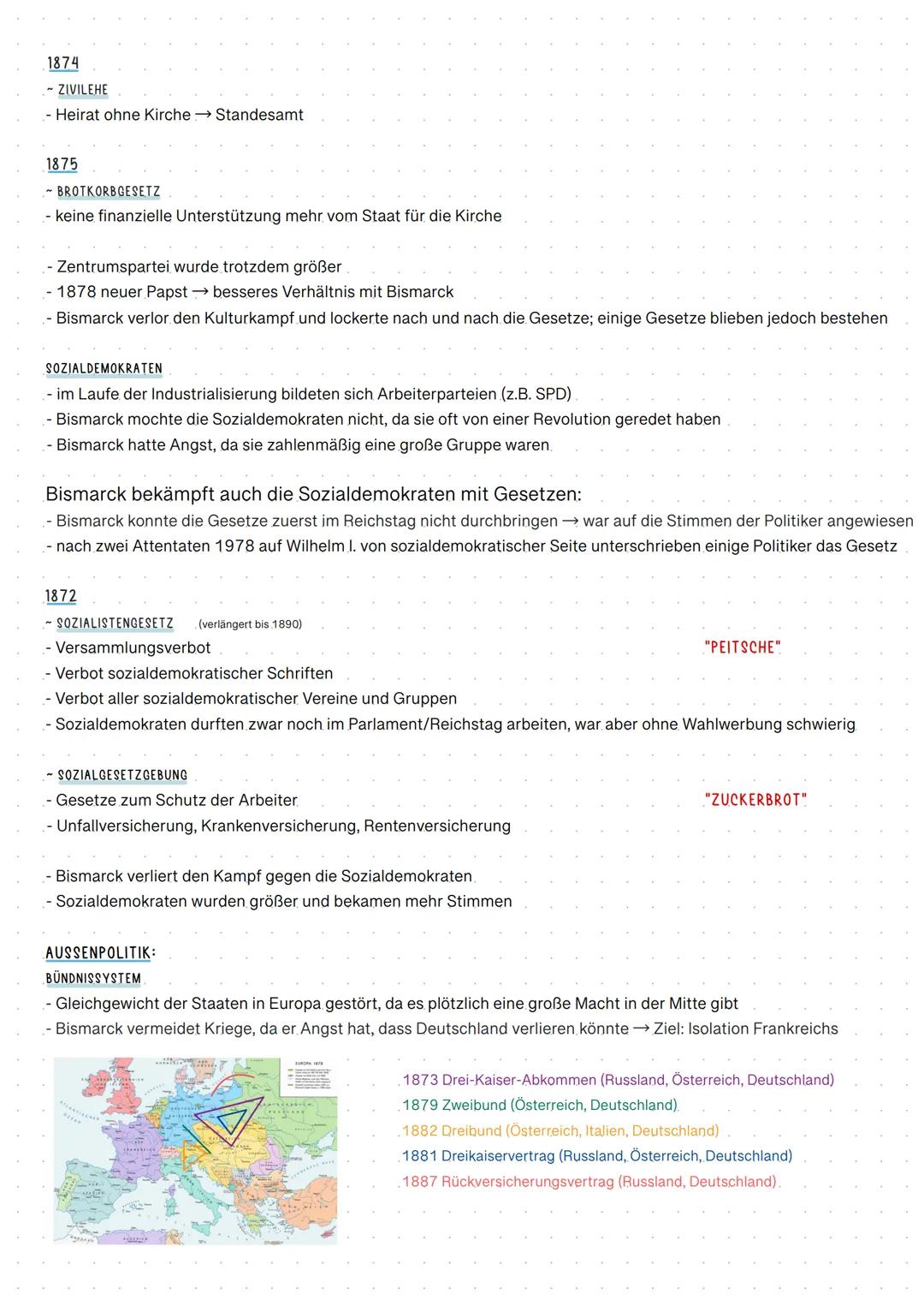 GESCHICHTE
Das deutsche Kaiserreich
AUF DEM WEG ZUR REICHSGRÜNDUNG:
AUSGANGSLAGE
- auf deutschem Boden kein nationaler Einheitsstaat
- seit 