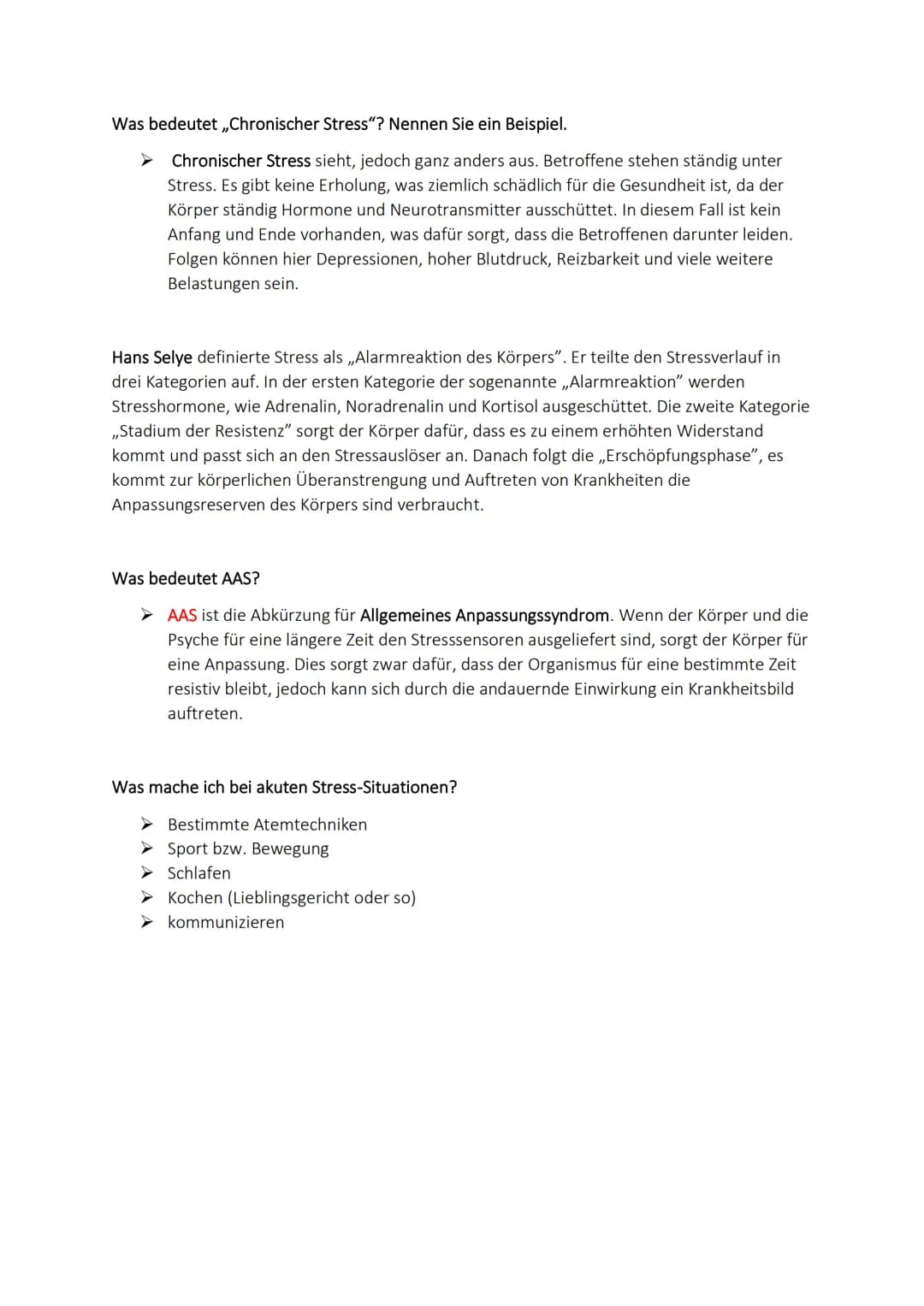 Definition:
Stress
Stress ist eine körperliche und psychische Überforderung, welche
physiologisch als auch pathologisch ausgeprägt sein kann