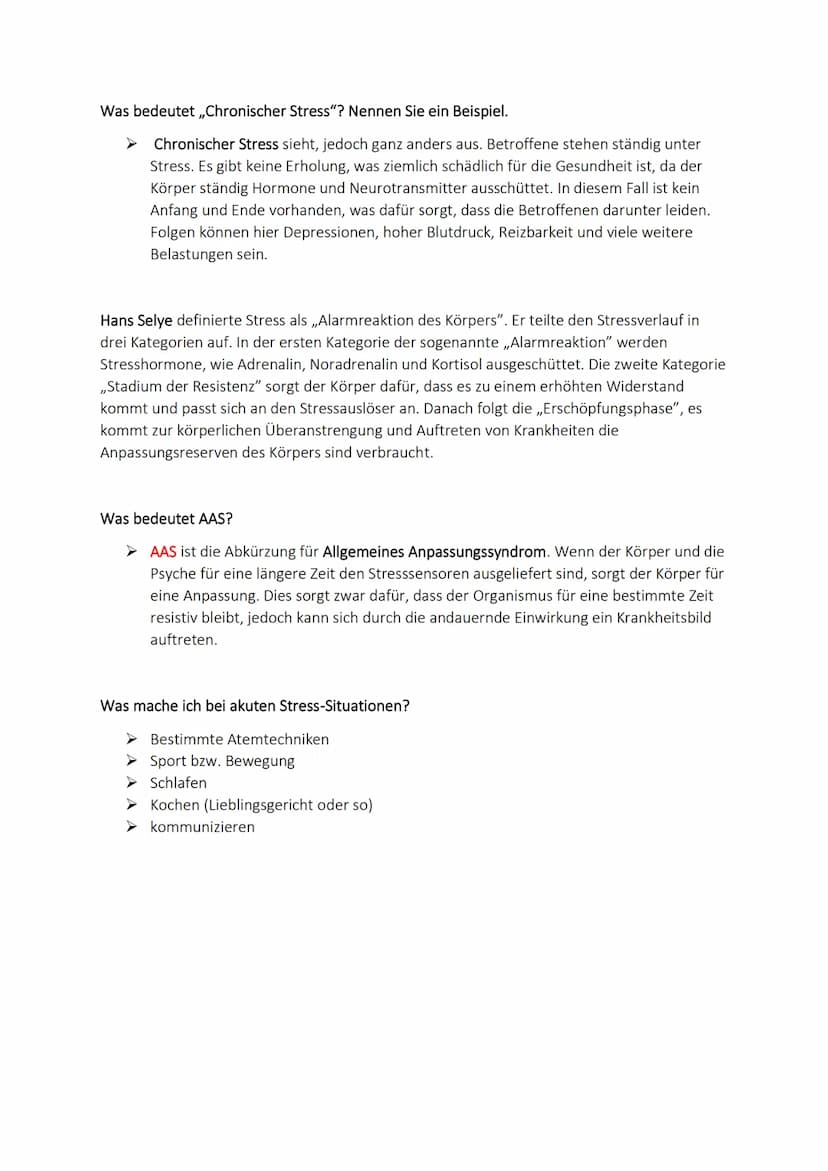 Definition:
Stress
Stress ist eine körperliche und psychische Überforderung, welche
physiologisch als auch pathologisch ausgeprägt sein kann