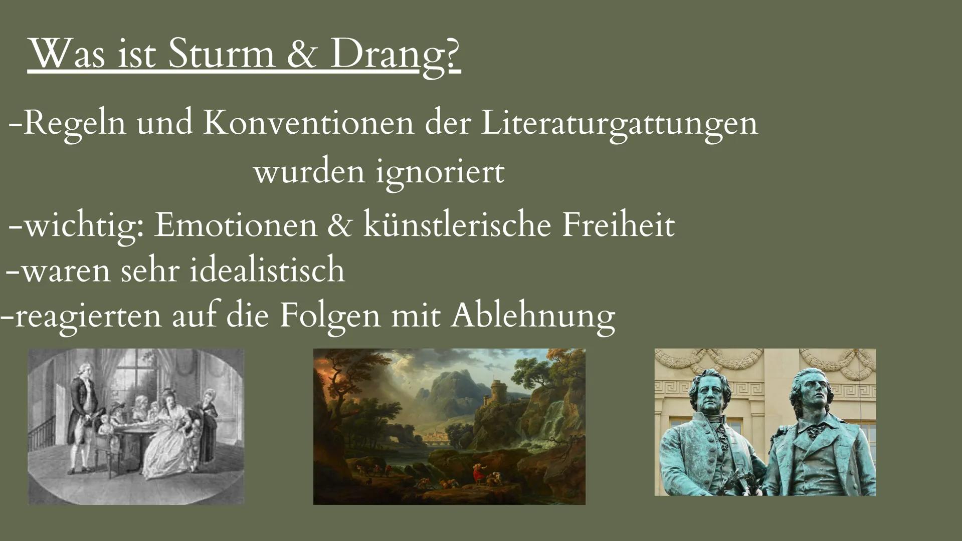 STURM & DRANG
(1765-1785)

von Sinem Türkan & Lena Marie Budde # Inhalt

1. Was ist Sturm & Drang?
2. Historischer Hintergrund
3. Welt- und 