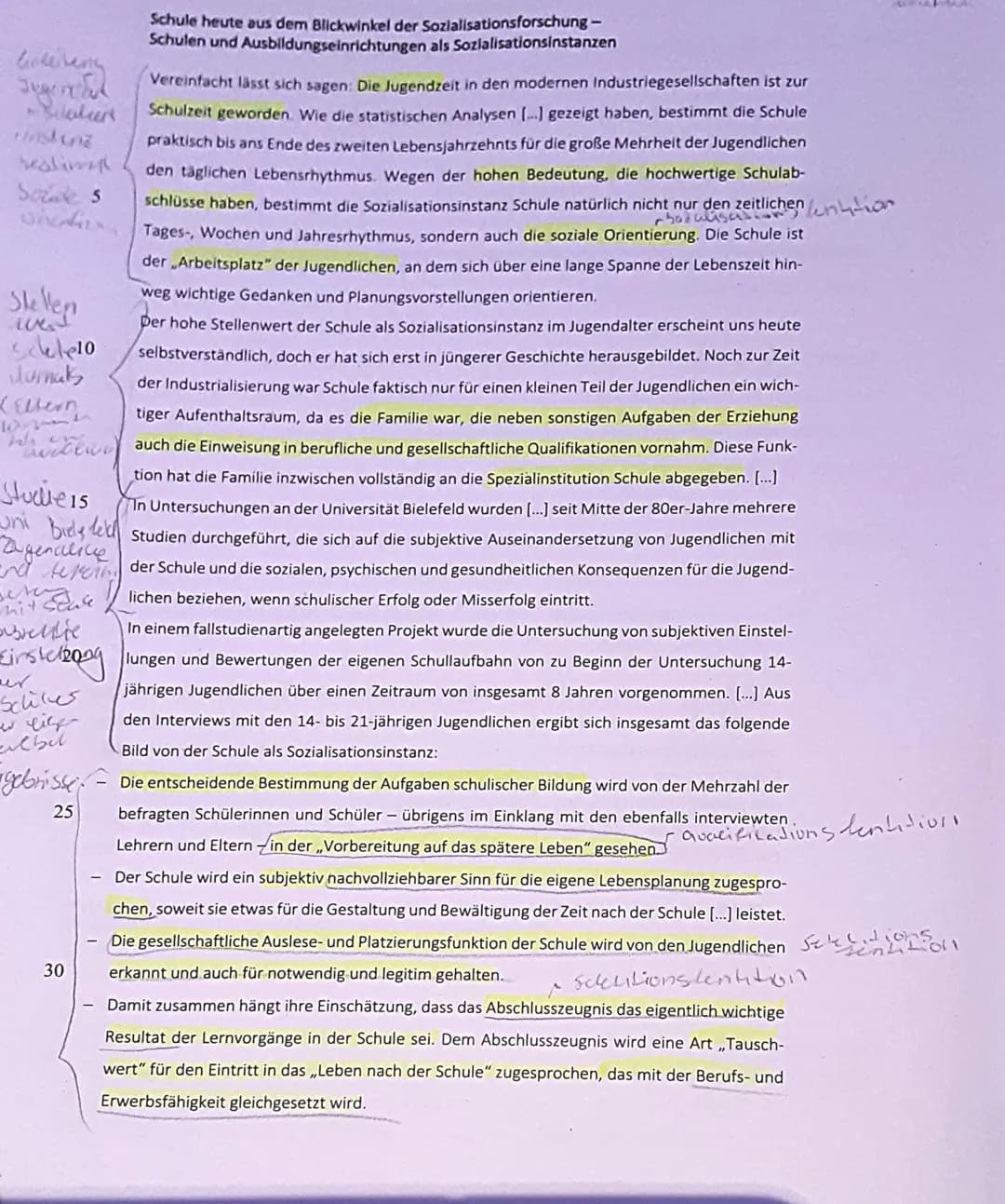 Pädagogiti tilausur er.2
Doci dem
Bei dem corlicy endem Sachtest handelt
es sich um din Text, Schule heute.
aus dem Blitikinkel der Sozialis