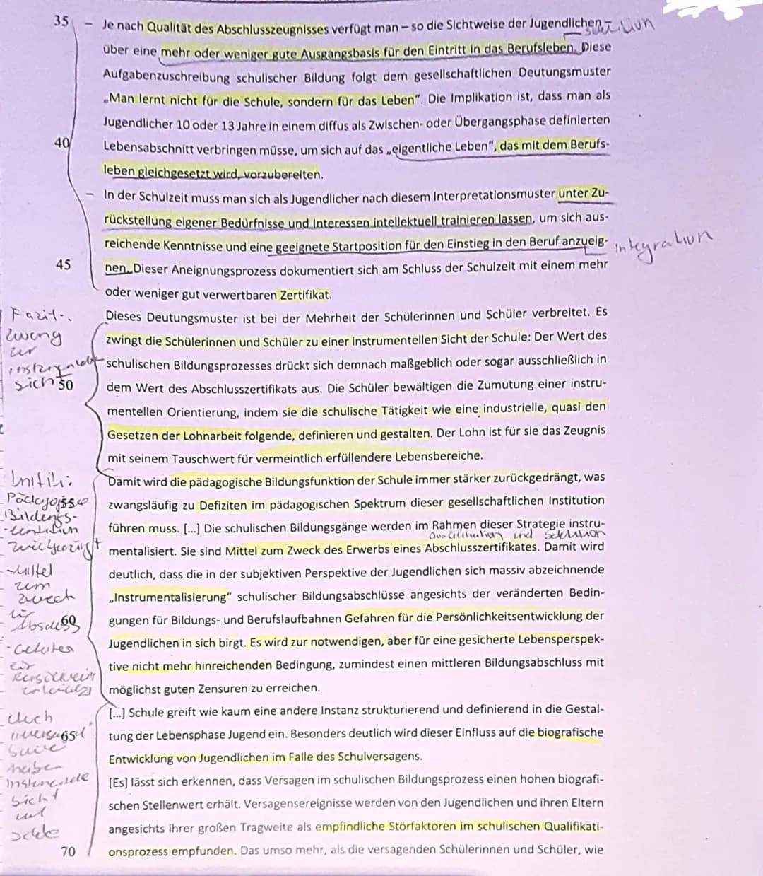 Pädagogiti tilausur er.2
Doci dem
Bei dem corlicy endem Sachtest handelt
es sich um din Text, Schule heute.
aus dem Blitikinkel der Sozialis