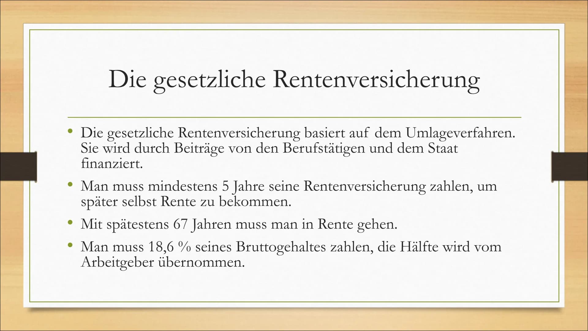 Das deutsche gesetzliche
Rentensystem
Warum es zu scheitern droht • Was ist die gesetzliche Rentenversicherung?
• Warum ist es ein politisch