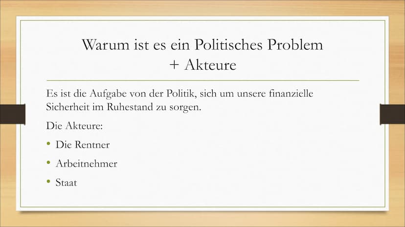 Das deutsche gesetzliche
Rentensystem
Warum es zu scheitern droht • Was ist die gesetzliche Rentenversicherung?
• Warum ist es ein politisch