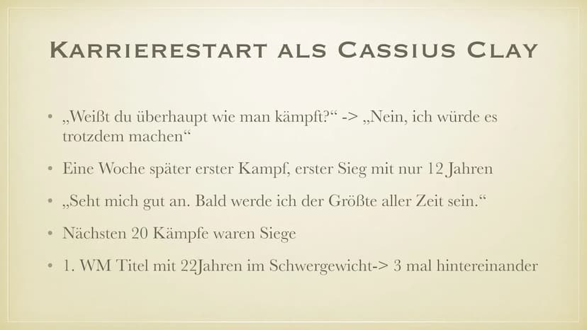 MOHAMMED ALI
WESHALB IST ALI EINER DER
BEKANNTESTEN SPORTLER UND
AKTIVISTEN? ●
99
Geburtsname: Cassius Clay
*17.01.1942, Kentucky USA
• +03.