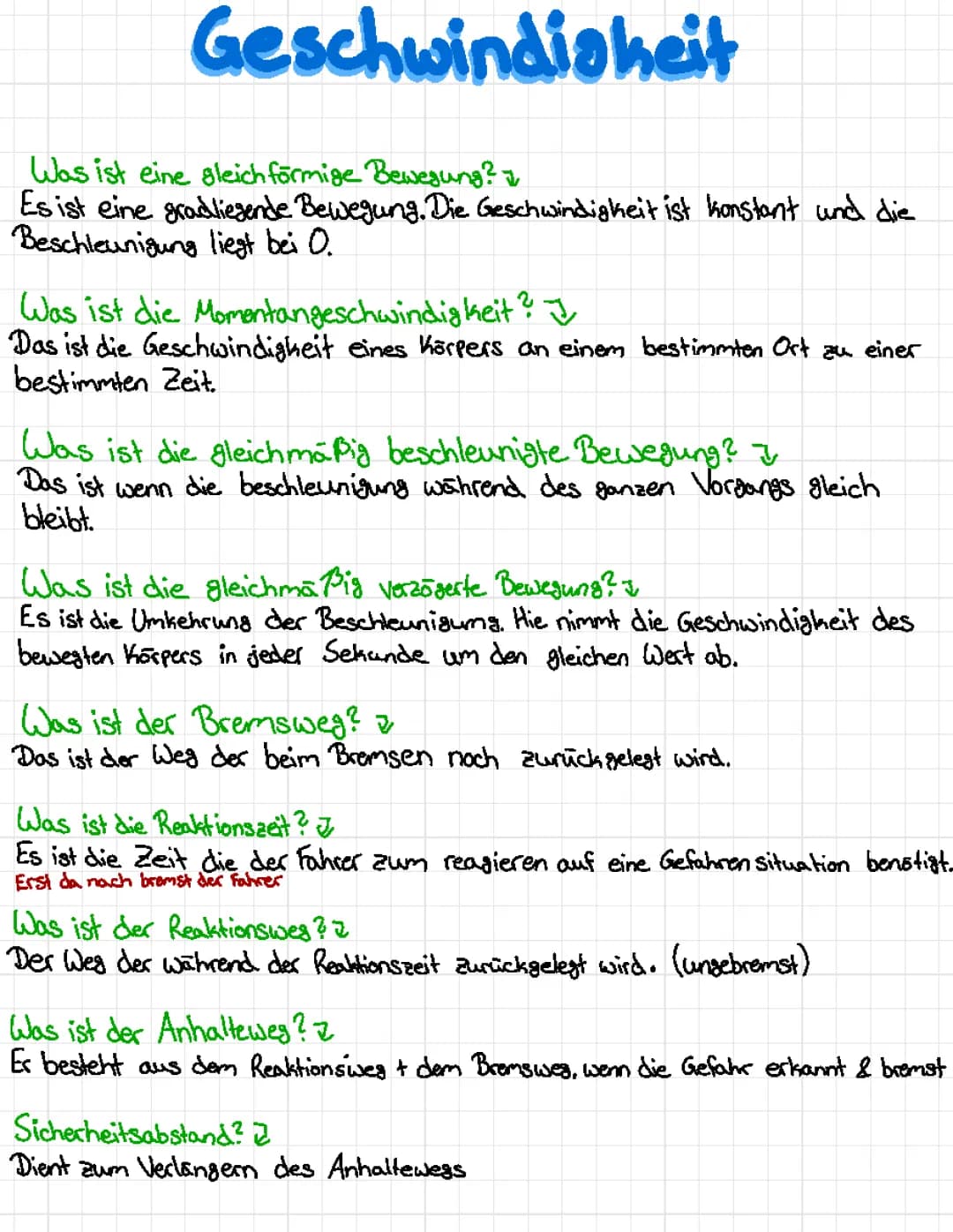 Geschwindigkeit 