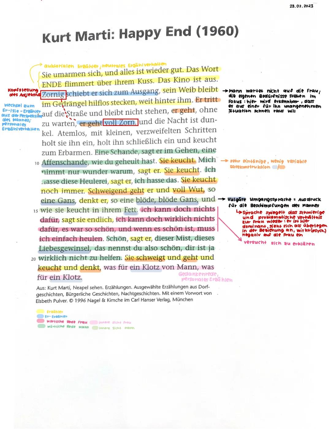 Textanalyse Happy End