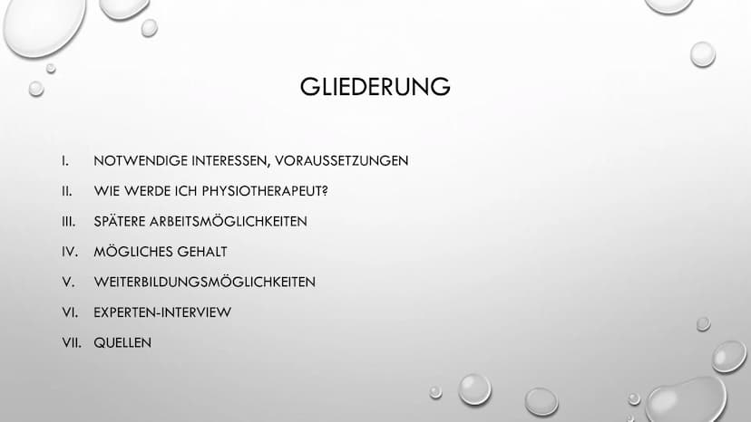 PHYSIOTHERAPEUT/IN 1
D
e
r
> 0.0
W
e
g
NJE
m
PEYS O ULT
Р
h
t
e
r
a
р
e
u
t
e
n
Handout
Voraussetzungen:
●
● Geschicklichkeit
●
Vorstellung 