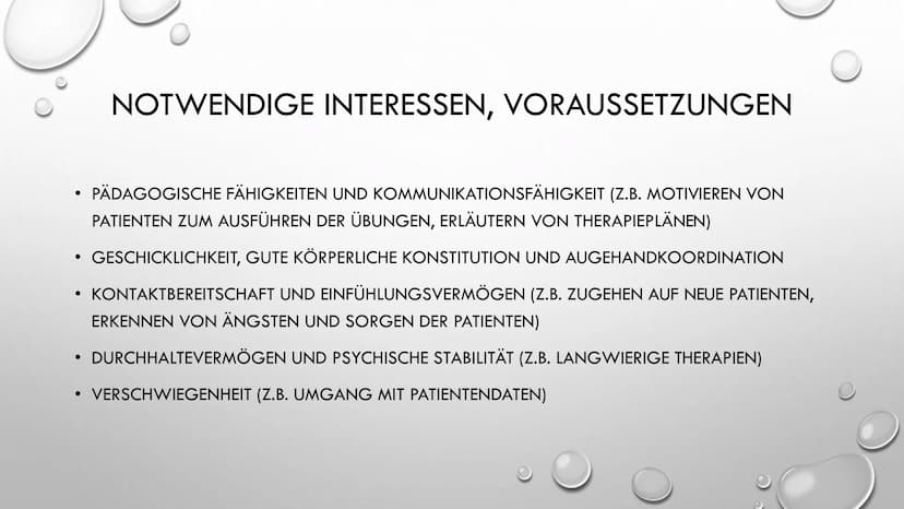PHYSIOTHERAPEUT/IN 1
D
e
r
> 0.0
W
e
g
NJE
m
PEYS O ULT
Р
h
t
e
r
a
р
e
u
t
e
n
Handout
Voraussetzungen:
●
● Geschicklichkeit
●
Vorstellung 