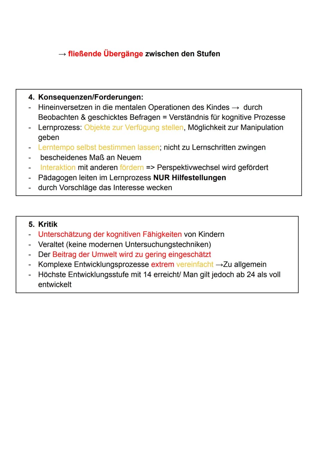 1. Jean Piaget
Pädagogik - Piaget Handout
1. Grudanahme:
• Handeln & Denken stehen in engem Zusammenhang miteinander
,,Kinder sind Konstrukt