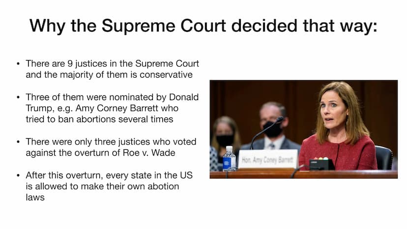 THAI
Abortion rights in the US
CANT BEA
TRUSTED WITH CIDIE
But YOU TRUST MEHIT
A CHILD?
ADET
ABORTION Roe v. Wade
Case which led to a Suprem
