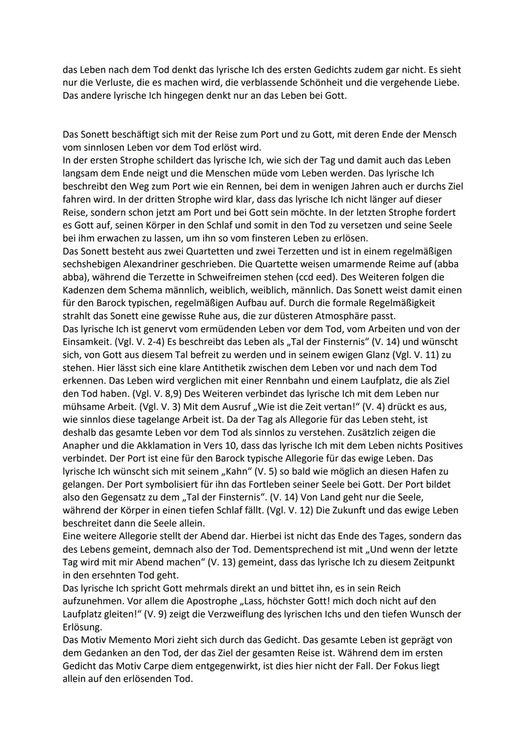 Vergleichende Analyse
Das Gedicht ,,Ach Liebste lass uns eilen" von Martin Opitz wurde im Jahr 1624 veröffentlicht
und lässt sich der Epoche